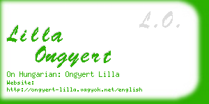 lilla ongyert business card